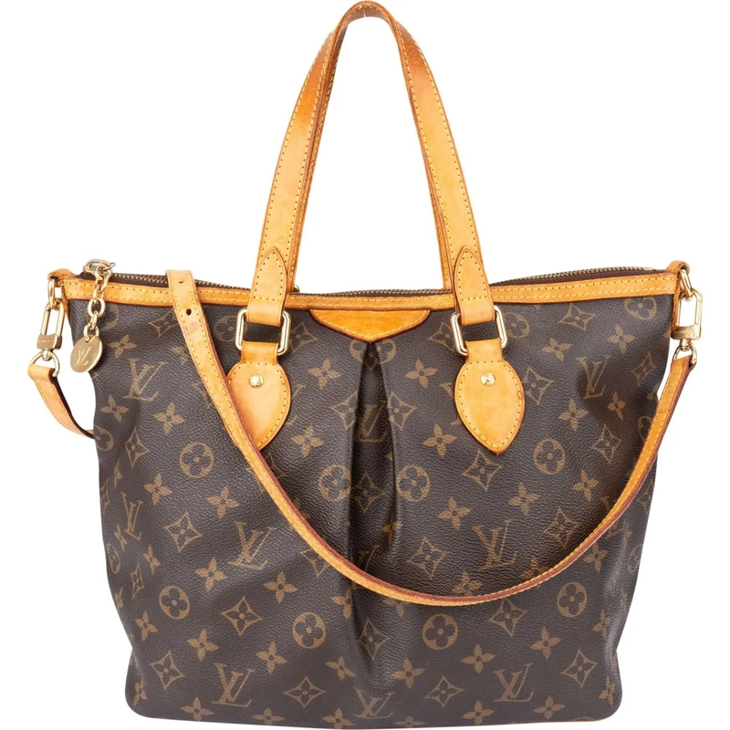 Louis Vuitton Schultertasche Louis Vuitton Canvas Monogram Palermo PM Handbag braun