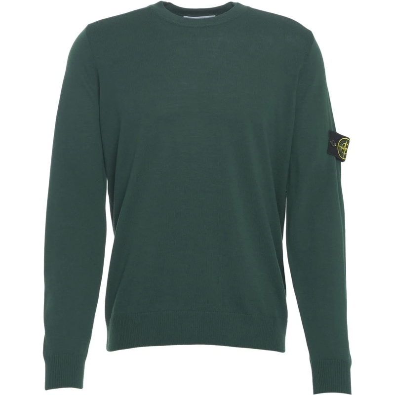 Stone Island  Sweater with logo detail grün