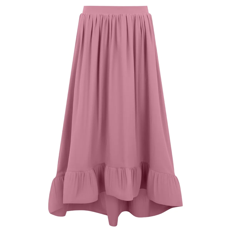 Apart Maxirock Rock mit Volant rose