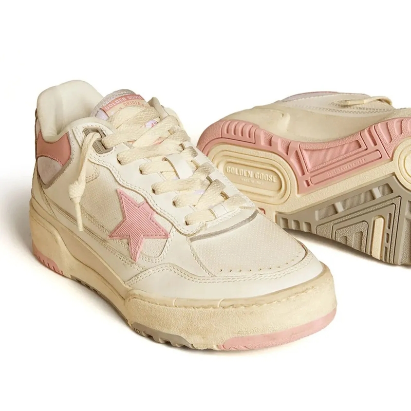 Golden Goose Low-Top-Sneaker baskets forty2 en cuir beige(Image 4)