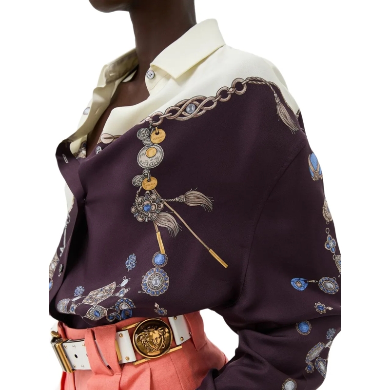 Versace Bluse Shirts White mehrfarbig(Image 2)
