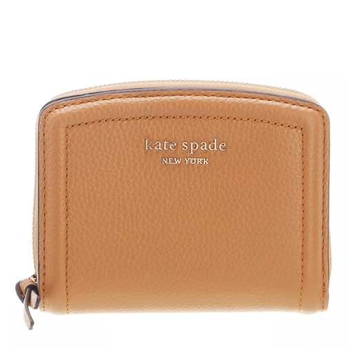 Kate Spade New York Knott Pebbled Leather Small Compact Wallet Bungalow Tvåveckad plånbok