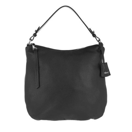 Abro Adria Hobo Bag Shoulder Textile Black/Nickel Hoboväska