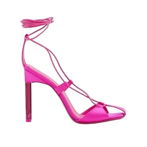 The Attico 105mm Adele Ankle Strap Sandals Pink Talon haut