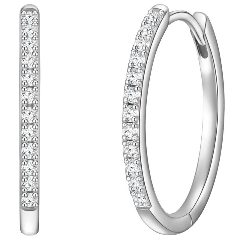 Glanzstücke München Ohrhänger Sterling Silber Creolen Zirkonia silber