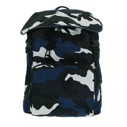 Valentino Garavani Backpack Nylon Camouflage Marine Indaco Backpack