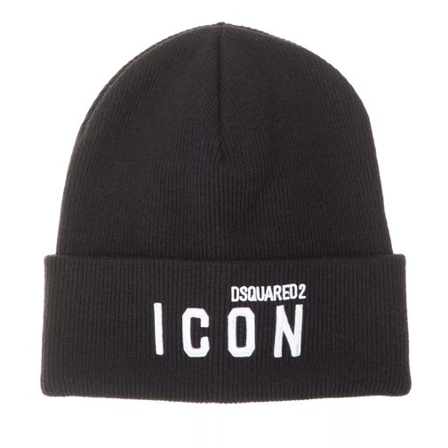 Dsquared2 Icon Hat Black/White Wollen Hoed