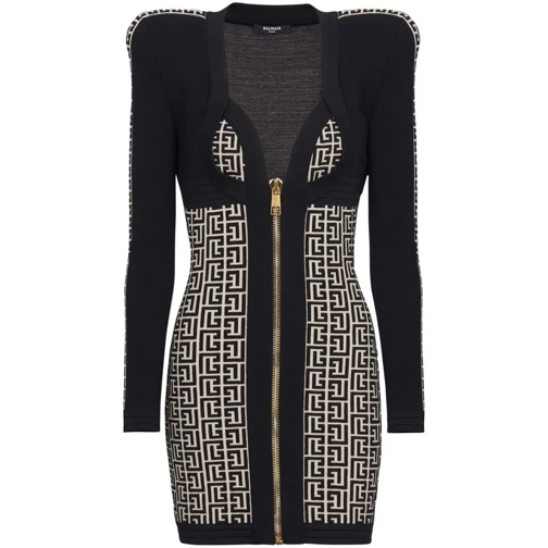 Balmain Mini-Kleider Pb Monogram Mini Dress Black