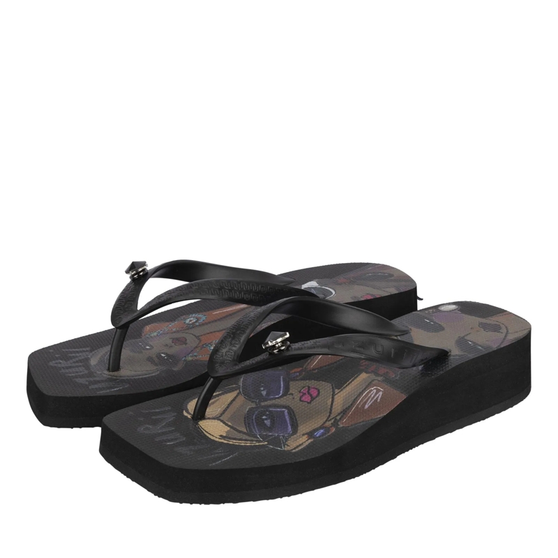 UZURII Ballerinas Pantoffeln Pantoffel Cosy Snoopy schwarz(Image 2)