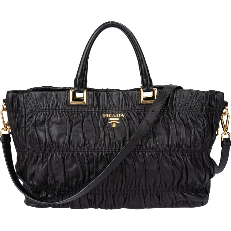 Prada Schultertasche Prada Quilted Leather City Handbag schwarz