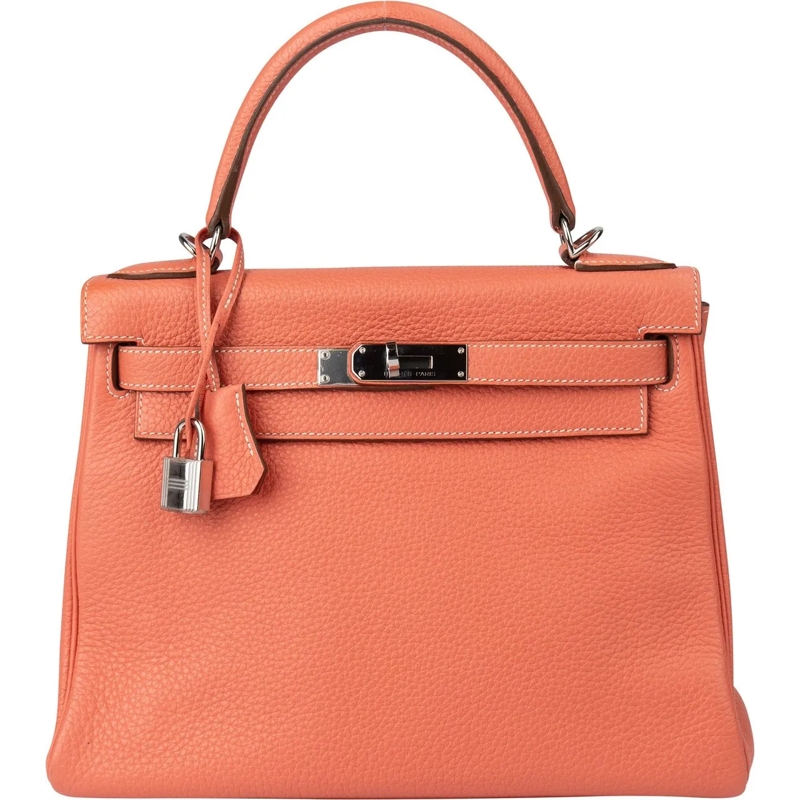 Hermès Tote Hermes Crevette Taurillon Clemence Kelly 28 Retour rot