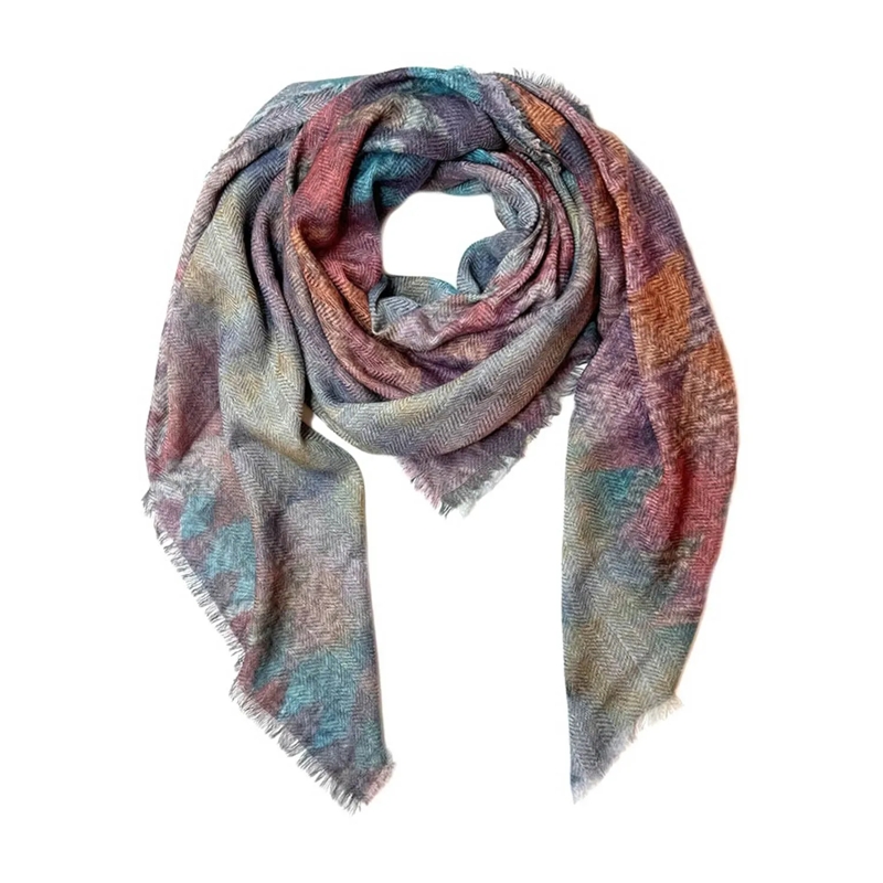 Mala Alisha Écharpe légère Tuch Tabor aus Wolle & Kaschmir Multicolor