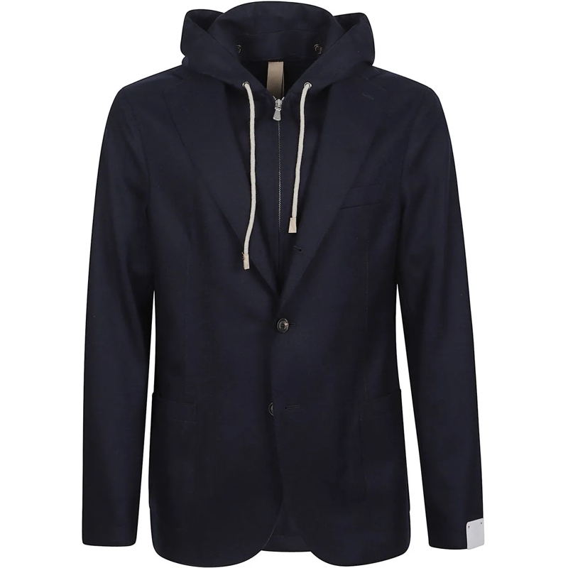 Eleventy Daunenjacke Single Breasted Jacket Blue blau