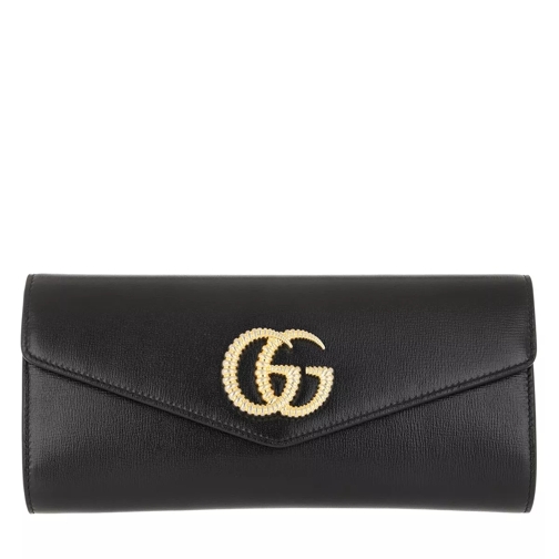 Gucci Double G Broadway Clutch Leather Black Clutch