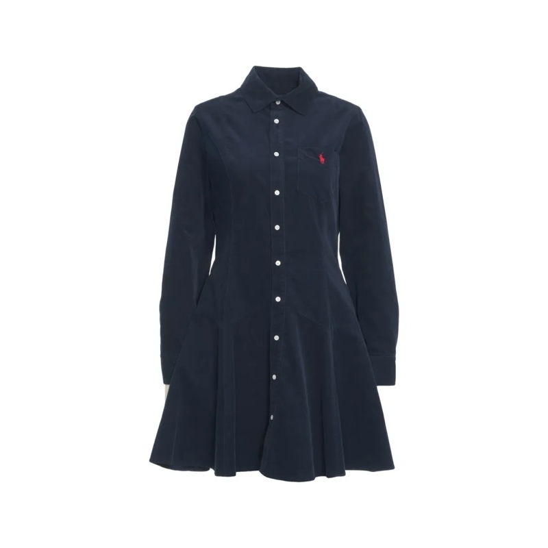 Polo Ralph Lauren Minikleid Corduroy Shirt Dress Black