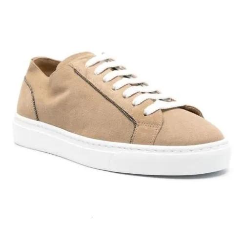 Doucal%27s Low-Top Sneaker - Monili Chain-Detail Suede Sneakers - Gr. 37 (EU) - in Braun - für Damen