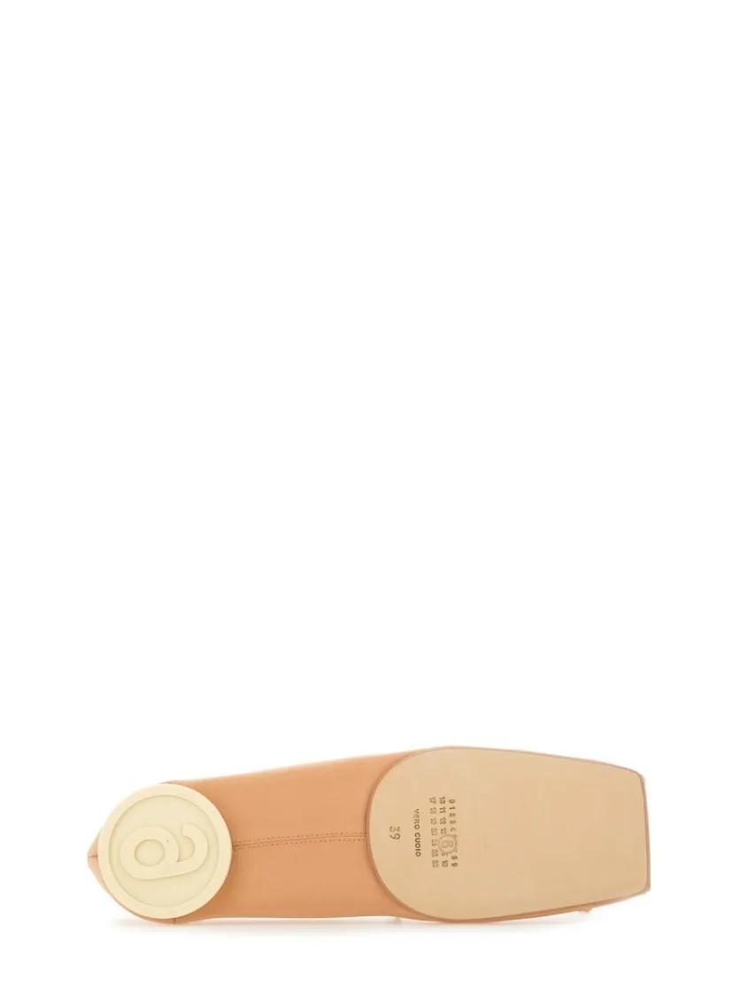 Thumbnail - Ballerina Flats With Logo And Bow Detail - Gr. 38 (EU) - in Beige
