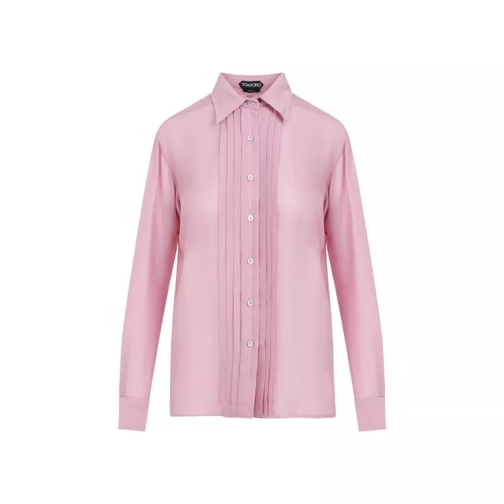 Tom Ford Light Pink Silk Batiste Shirt Pink 