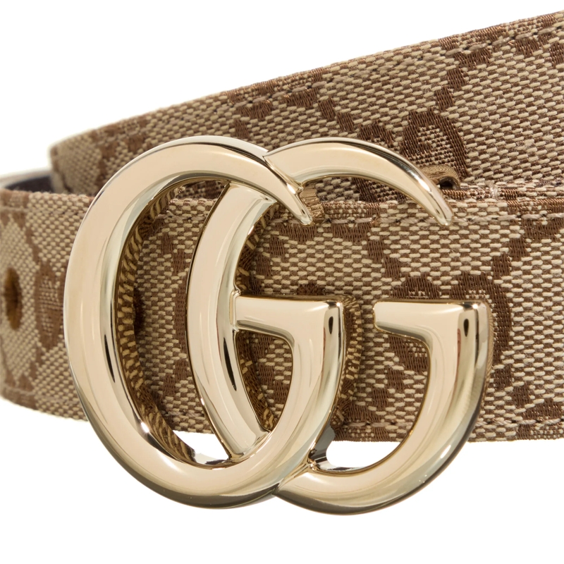 Gucci Ledergürtel GG Marmont Thin Belt Beige(Image 4)