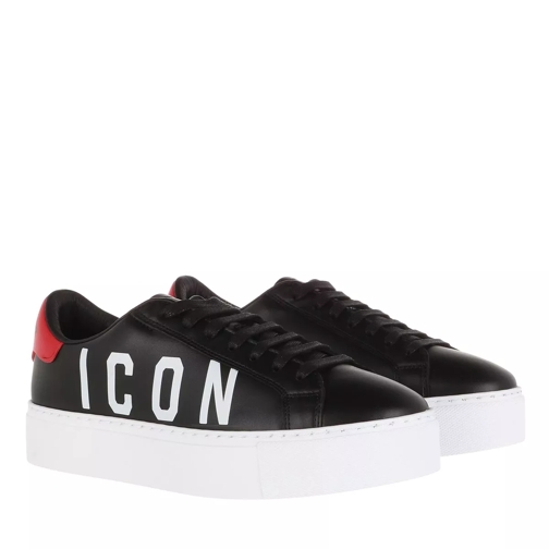 Dsquared2 Icon Sneakers Black/White/Red scarpa da ginnastica bassa