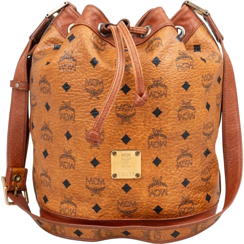 MCM Tote MCM Visetos Monogram Bucket Crossbody Bag braun