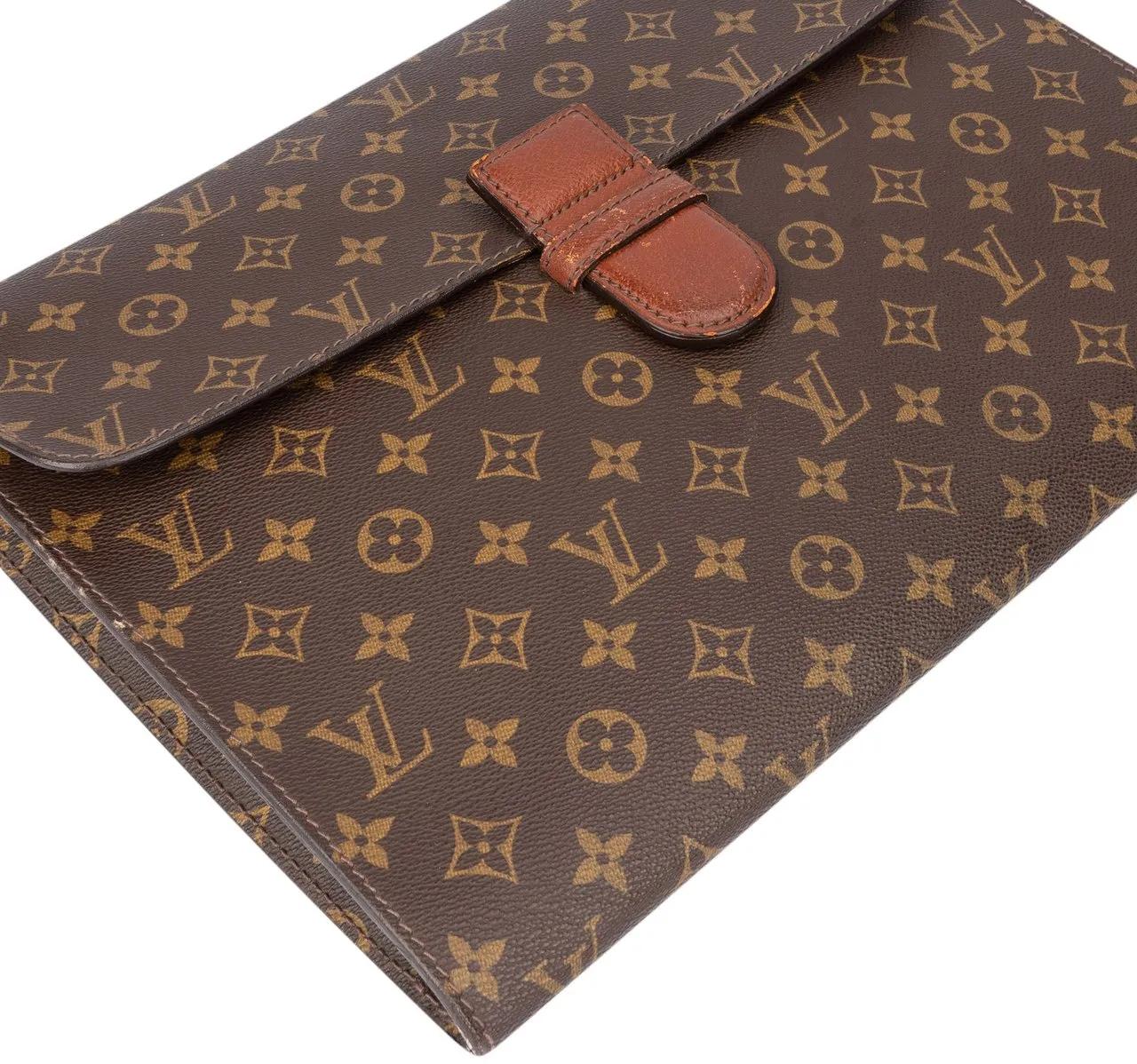 Thumbnail - Louis Vuitton Crossbody Bags - Louis Vuitton Canvas Monogram Cartella Business Cl - Gr. unisize - in Braun - für Damen