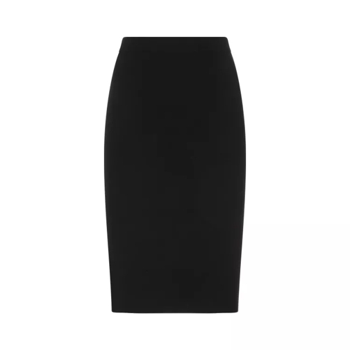 Saint Laurent Black Wool Pencil Skirt Black 