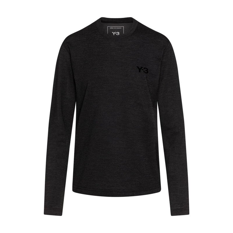 Y-3 T-Shirt Regular Longsleeve mit Logo Schwarz