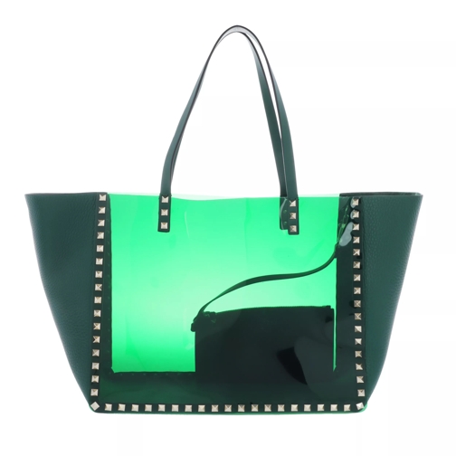 Valentino Garavani Medium Tote Bag Leather Cypress Green Shopping Bag