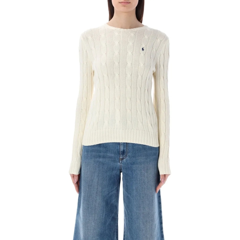 Polo Ralph Lauren Pullover Touch Julianna Cable-Knit Sweater Neutrals