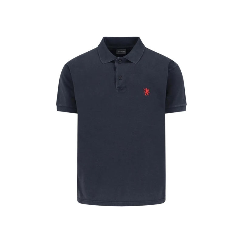 Balenciaga Polo shirt Embroidered Polo Shirt – Black/Red Black