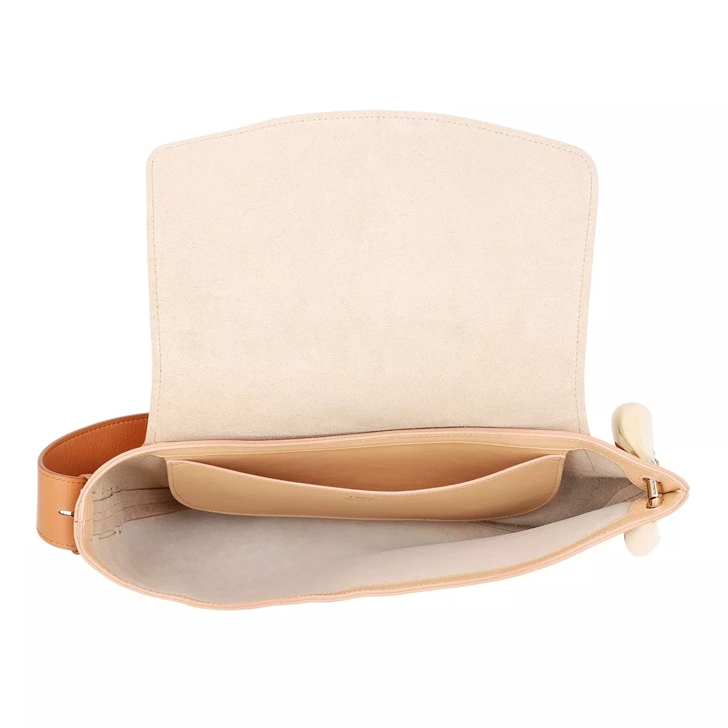 Beige leather sale shoulder bag