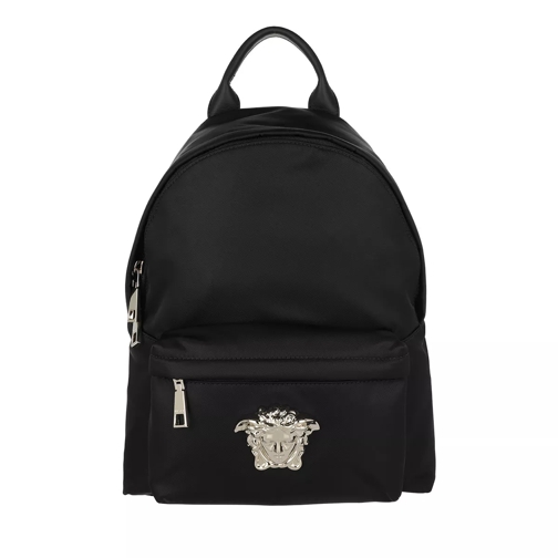 Versace Nylon Backpack Logo Black/Light Gold Rucksack