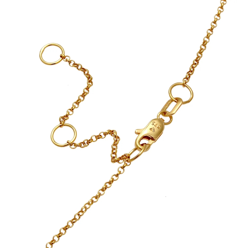 Elli Choker Halskette Choker Erbskette Kreis Design Twisted 37 gold(Image 6)