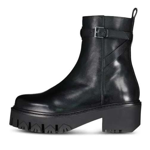 Patrizia Pepe Leder Boots Schwarz Botte Chelsea