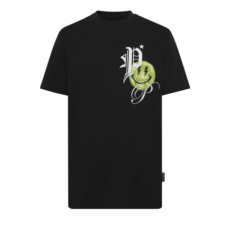 Philipp Plein T-Shirt T-Shirt Rundhalsausschnitt Ss Smile schwarz