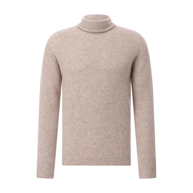 Roberto Collina Pull à col roulé Rollkragenpullover aus Kaschmir-Mix beige
