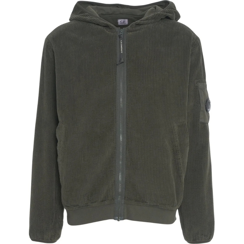 CP Company Doudoune Hooded jacket with logopatch grün
