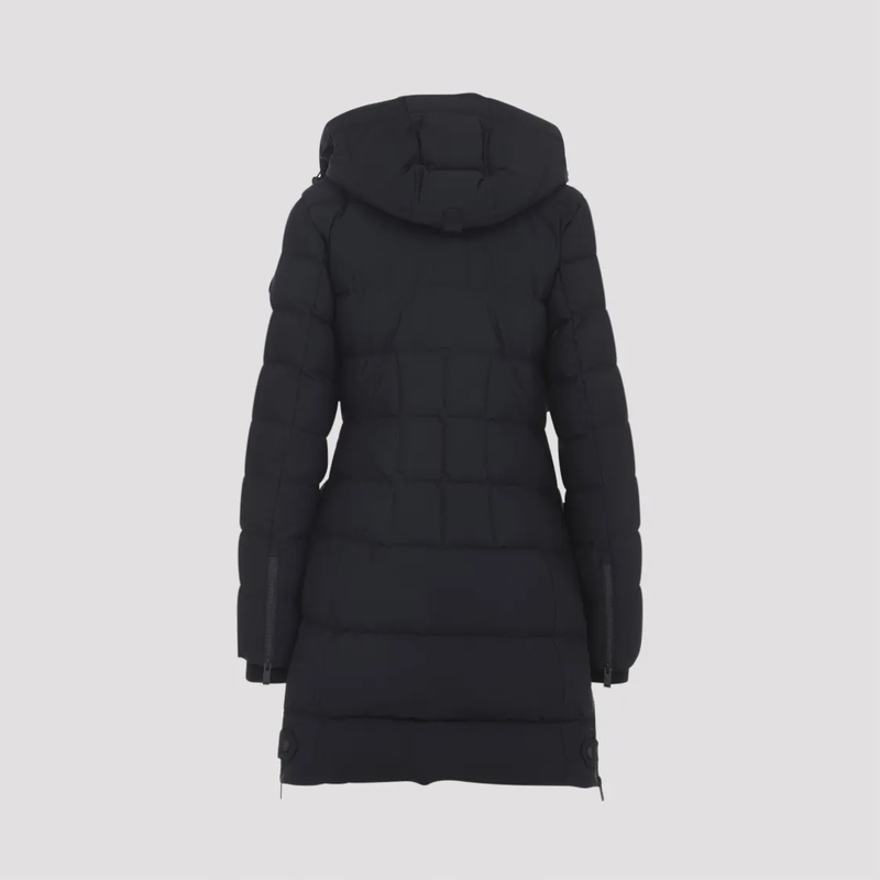 Moose Knuckles Parka Long Fitted Padded Coat With Detachable Hood And H Black(Image 3)