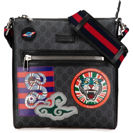 Gucci Sac à bandoulière 2000-2015 GG Supreme Night Courrier Crossbody schwarz