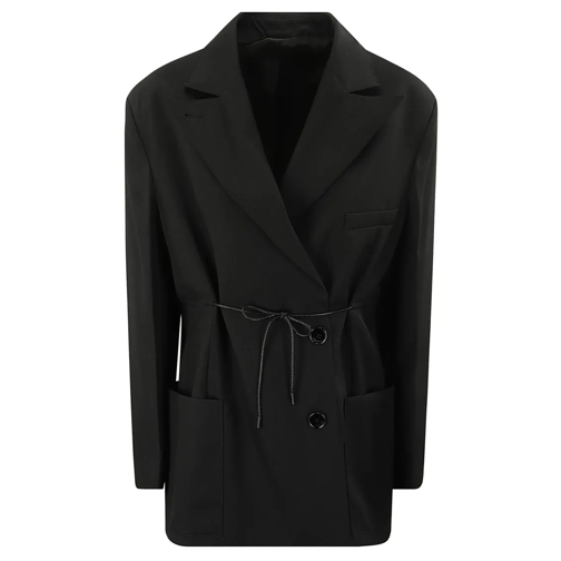 Lanvin Blazer Single-Breasted Wool Jacket Black