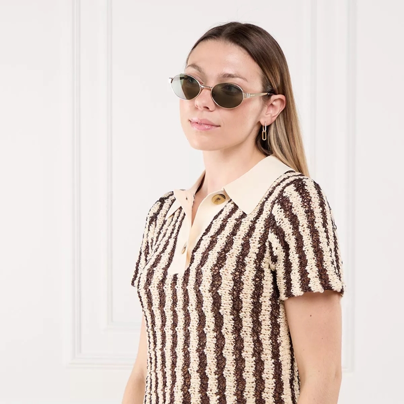 Saint Laurent Sonnenbrille SL 692-003 Gold-Gold-Green(Image 2)