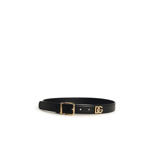 Dolce&Gabbana Ceinture Black Leather Belt Black