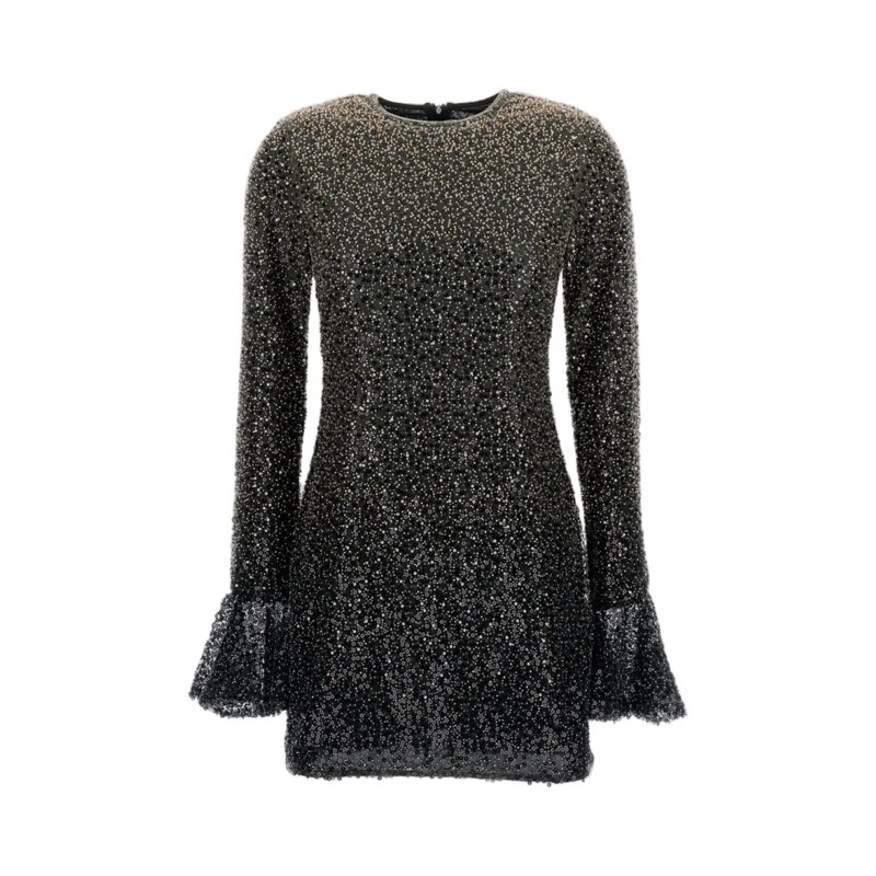 Rotate Mini-jurk Beaded Mini Dress Brown