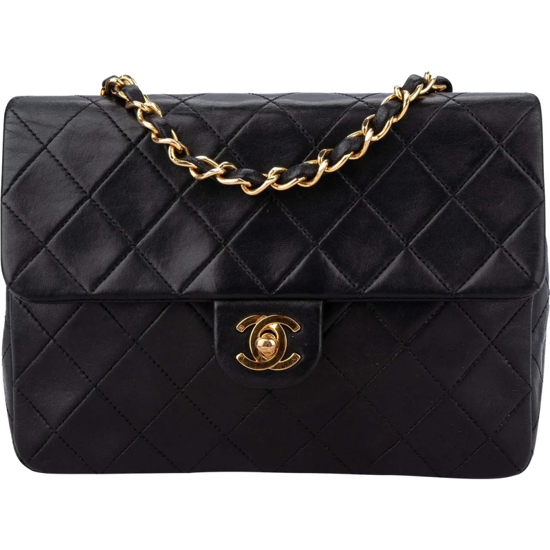 Chanel Schultertasche Chanel Quilted Lambskin 24K Gold Single Flap Cross mehrfarbig