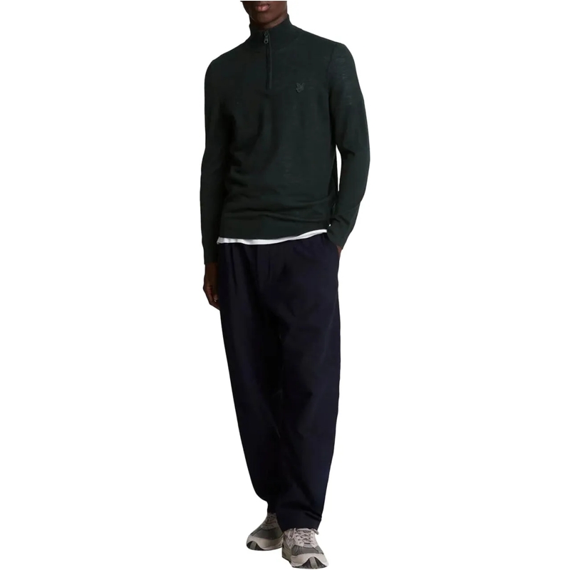 LYLE & SCOTT  Lyle & Scott Tonal Eagle Merino Quarter Zip Ju schwarz(Image 6)