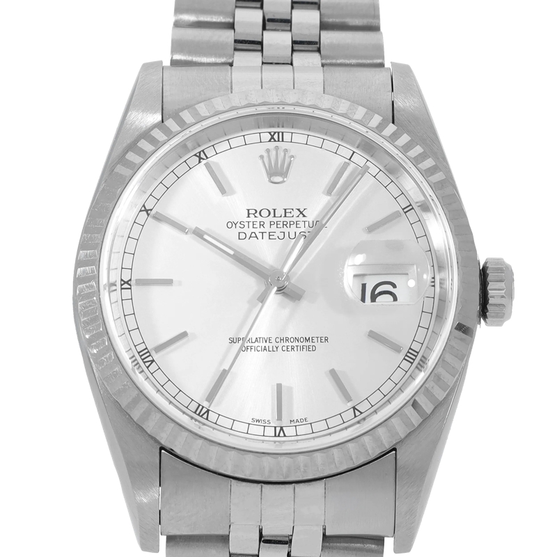 Rolex Automatikuhr Datejust Silber