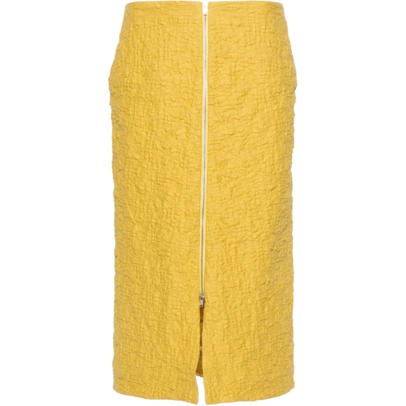 Jil Sander Midirock Skirt - Yellow gelb