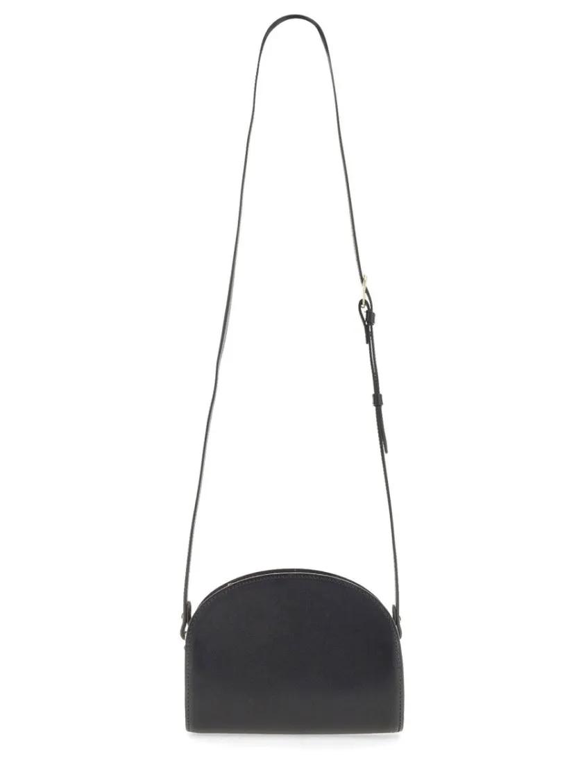 A.P.C. Hobo bags Mini "Demi Lune" Bag in zwart