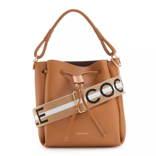 Coccinelle Coccinelle Eclyps Braune Leder Handtasche E1Q9F230 Braun Bucket Bag